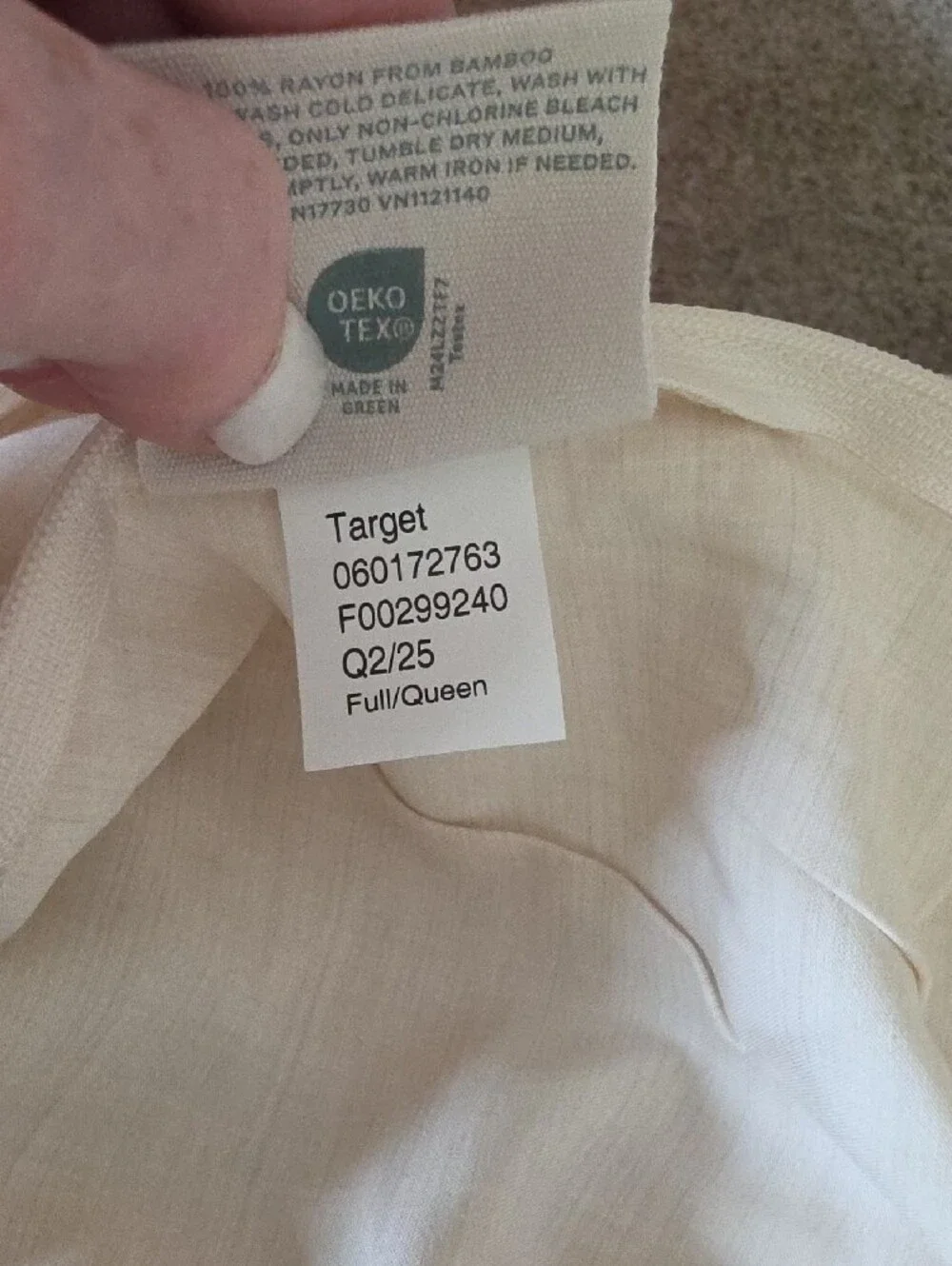 Casaluna Full Queen Luxury Rayon Bamboo Duvet Set Natural Cooling